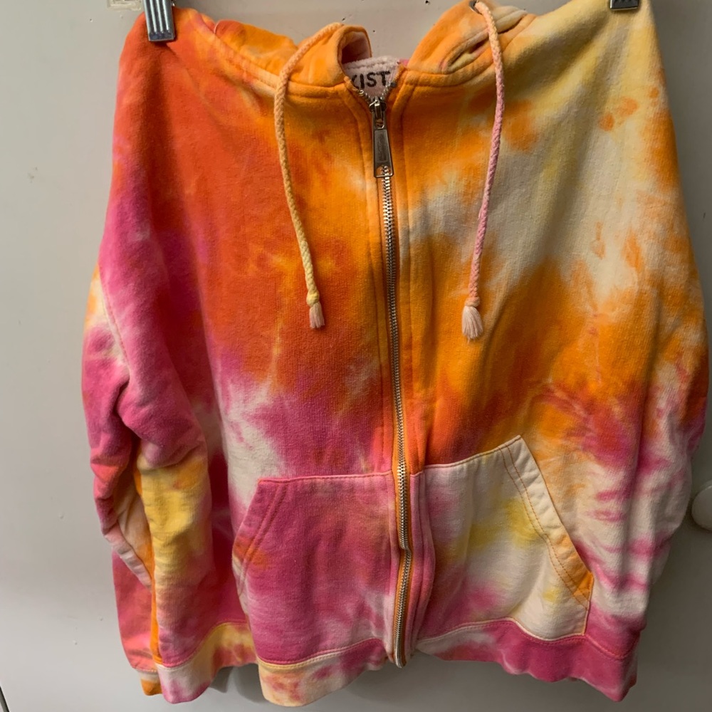 Pink and orange Exist tie dye zip up! take a look at the rest of my listings 💓